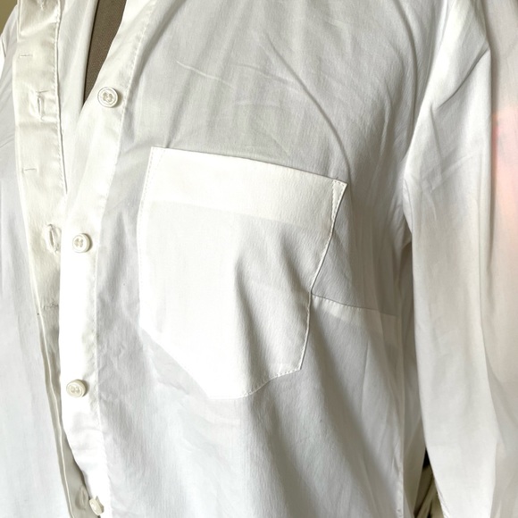 H&M White Button Down Dress Shirt - 6 - Picture 3 of 6